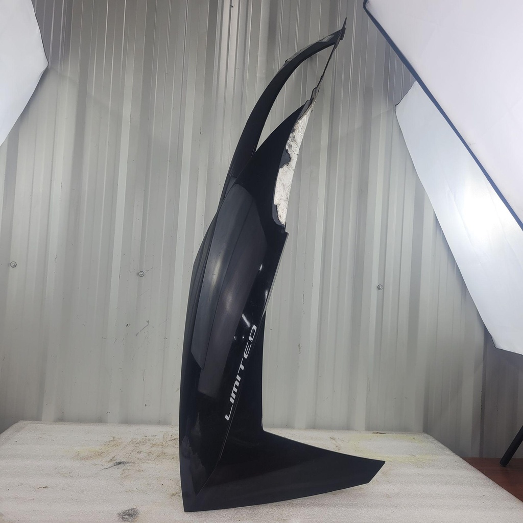 hood w/decals - left - black (inc. 2-5)