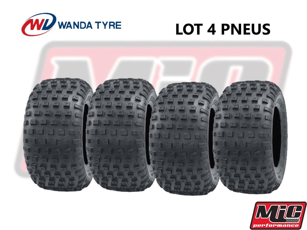[LOT-16807-P319] LOT de 4 pneus WANDA HAKUBA P319 - 16x8-7